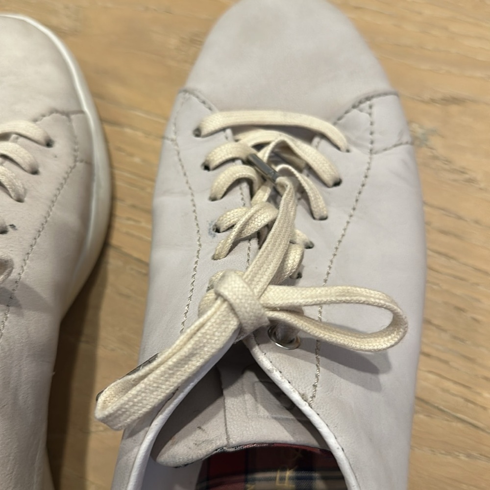 Cole Haan Tennis Fashion Sneaker Leather Plaid Lace Up Mens 8.5 Grandpro Gray - Picture 7 of 11